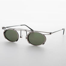 Load image into Gallery viewer, Floating Oval Lens Edwardian Steampunk Vintage Sunglass - Zebulon