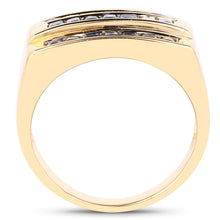 Load image into Gallery viewer, 14K Yellow Gold Plated 1.05 Carat Genuine Blue Sapphire .925 Sterling Silver Ring