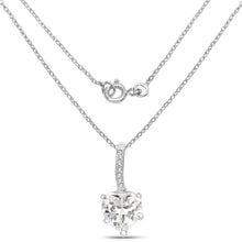 Load image into Gallery viewer, 4.46 Carat Genuine White Cubic Zirconia .925 Sterling Silver Pendant