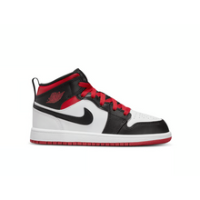 Load image into Gallery viewer, Air Jordan 1 Mid White Gym Red Black (PS)