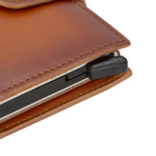 Load image into Gallery viewer, Palertag Zip Mechanical Leather Card Holder with AirTag Slot