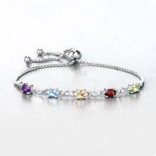 Load image into Gallery viewer, 2.24 Carat Genuine Multi Stone .925 Sterling Silver Bracelet