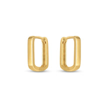 Load image into Gallery viewer, 14k Yellow Gold Small Square Huggie Hoops