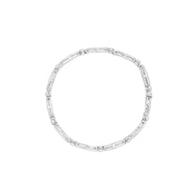 Load image into Gallery viewer, 14K White Gold 1-1/2 Cttw Round Brilliant-Cut & Baguette Cut Diamond Bezel and Tapered Link 7" Tennis Bracelet (H-I Color, I1-I2 Clarity)