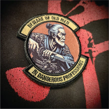 Load image into Gallery viewer, Samurai - Beware of Old Men - In Dangerous Professions - 3" Embroidered/Sublimated Patch