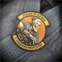 Load image into Gallery viewer, Samurai - Beware of Old Men - In Dangerous Professions - 3" Embroidered/Sublimated Patch