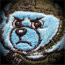 Load image into Gallery viewer, Zero Fucks Bear - IDFC BEARS - 4" Fuzzy Embroidered Patch - Blue