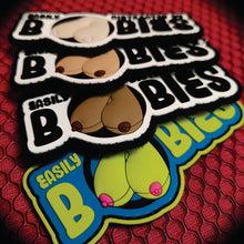 Load image into Gallery viewer, "Fun Size Boobs" - Easily Distracted By Boobies (Uncensored) - 4 inch PVC Patch -