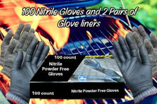 Load image into Gallery viewer, Nitrile or Latex Gloves with Knit Glove Liner
