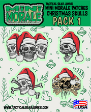 Load image into Gallery viewer, Mini Morale - Christmas Skulls Patch Pack 1