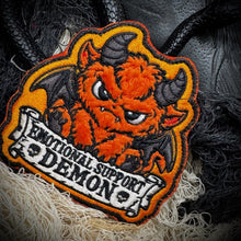 Load image into Gallery viewer, Damien Horn - Fuzzy Emotional Support Demon - 4" Embroidered Patch