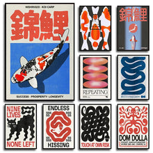 Load image into Gallery viewer, DecorBites™ Japanese Koi Cat Abstract Animals Canvas Wall Art