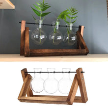 Load image into Gallery viewer, DecorBites™ Modern Wooden Frame Glass Vase Terrarium