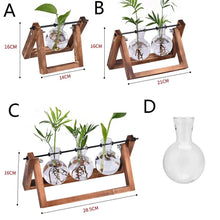 Load image into Gallery viewer, DecorBites™ Modern Wooden Frame Glass Vase Terrarium