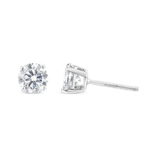Load image into Gallery viewer, 14k White Gold Solitaire Diamond Stud Earrings (1.5 cttw, H-I Color, SI1-SI2 Clarity)