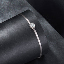 Load image into Gallery viewer, 925 Sterling Silver Moissanite 0.50 Carat Bracelet with Pavé Setting and White Gold Plating for Women