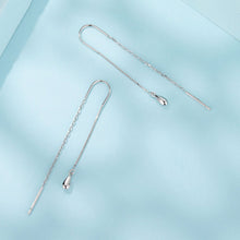 Load image into Gallery viewer, 925 Sterling Silver Plated White Gold Water Droplet Earrings for Women