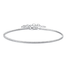 Load image into Gallery viewer, 925 Sterling Silver Plated White Gold Adjustable Bracelet for Women