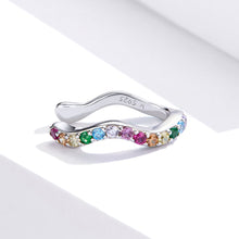 Load image into Gallery viewer, 925 Sterling Silver Earrings with Pavé Set CZ, 1.6cm Length, 1.2cm Thickness, Women