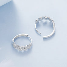 Load image into Gallery viewer, 925 Sterling Silver Earrings with Pavé Setting CZ