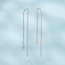 Load image into Gallery viewer, 925 Sterling Silver Plated White Gold Water Droplet Earrings for Women