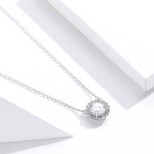 Load image into Gallery viewer, 925 Sterling Silver Plated Platinum 49cm Pavé Setting CZ Necklace for Women