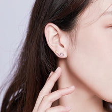 Load image into Gallery viewer, 925 Sterling Silver Earrings, 0.6cm, Plated Gold, Plated Platinum for Women