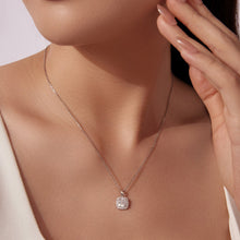 Load image into Gallery viewer, 925 Sterling Silver Moissanite 1.4x1.0cm White Gold Plated Necklace 40+5cm for Women
