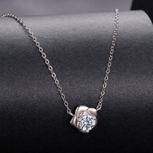 Load image into Gallery viewer, 925 Sterling Silver Moissanite 0.5 Carat White Gold Plated Necklace for Women