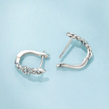 Load image into Gallery viewer, 925 Sterling Silver Oxidized Silver Hoop Earrings 1.4*0.5cm for Women