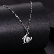 Load image into Gallery viewer, 925 Sterling Silver Moissanite White Gold Plated Necklace for Women, Length 40+5cm