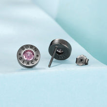 Load image into Gallery viewer, 925 Sterling Silver Earrings with Black Gold Plating and CZ