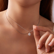 Load image into Gallery viewer, 925 Sterling Silver 0.06 Carat & 0.20 Carat Moissanite Necklace with White Gold Plating for Women