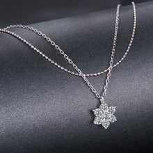 Load image into Gallery viewer, 925 Sterling Silver 0.06 Carat & 0.20 Carat Moissanite Necklace with White Gold Plating for Women