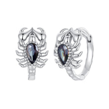 Load image into Gallery viewer, 925 Sterling Silver Earrings with Transparent Glass - 13*8mm for Women
