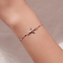 Load image into Gallery viewer, 925 Sterling Silver White Gold Plated 16+5cm Bracelet with CZ Pendant for Women