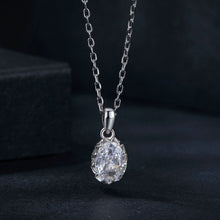 Load image into Gallery viewer, 925 Sterling Silver 1 Carat Moissanite Necklace with Pavé Setting, 400 mm Length for Women