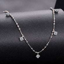 Load image into Gallery viewer, 925 Sterling Silver 0.10ct Moissanite Necklace in White Gold, 40+5cm Chain for Women