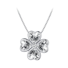 Load image into Gallery viewer, S925 Sterling Silver Pendant Necklace with Pavé Setting CZ in Platinum for Women