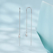 Load image into Gallery viewer, 925 Sterling Silver Plated White Gold Water Droplet Earrings for Women