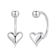 Load image into Gallery viewer, 925 Sterling Silver Earrings with White Gold Plating, 1.3x0.58cm for Women