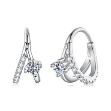 Load image into Gallery viewer, 925 Sterling Silver Moissanite 0.3ct Earrings Size 1.2*0.6cm for Women