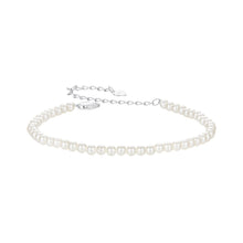 Load image into Gallery viewer, 925 Sterling Silver White Gold Plated Shell Pearl Bracelet 16+6cm for Women