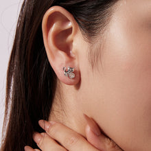 Load image into Gallery viewer, 925 Sterling Silver Brass White Gold Plated Earrings with CZ for Women