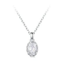 Load image into Gallery viewer, 925 Sterling Silver 1 Carat Moissanite Necklace with Pavé Setting, 400 mm Length for Women