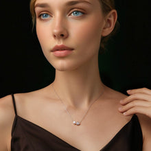 Load image into Gallery viewer, 925 Sterling Silver Moissanite & Freshwater Pearl White Gold Necklace 45cm for Women