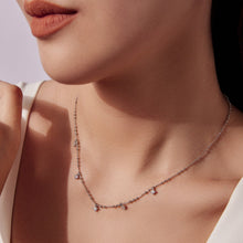 Load image into Gallery viewer, 925 Sterling Silver 0.10ct Moissanite Necklace in White Gold, 40+5cm Chain for Women