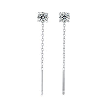 Load image into Gallery viewer, 925 Sterling Silver 4.0 Carat Moissanite Earrings for Women