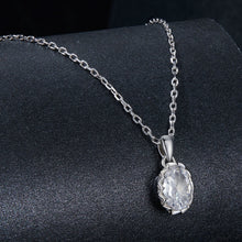 Load image into Gallery viewer, 925 Sterling Silver 1 Carat Moissanite Necklace with Pavé Setting, 400 mm Length for Women