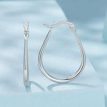 Load image into Gallery viewer, 925 Sterling Silver Earrings for Women - 2.9x0.2cm, Plated White Gold, Style L